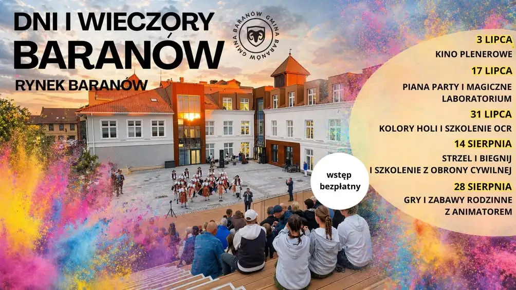 Pierwszy akcent lata w Baranowie – rodzinna zabawa 3 lipca na rynku