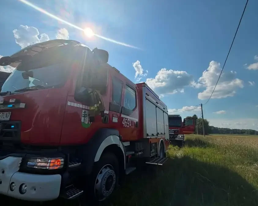 Pożar instalacji elektrycznej w Taborze Małym – interweniowały liczne zastępy straży