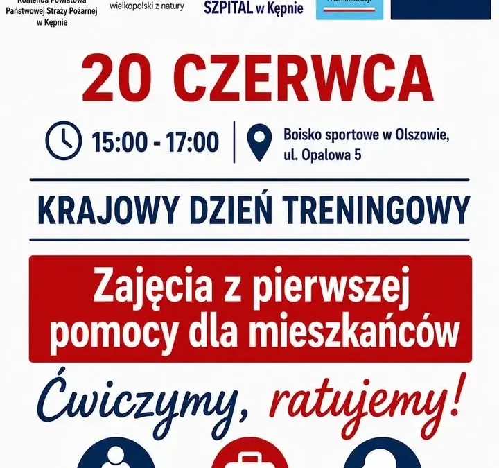 Krajowy Trening Pierwszej Pomocy w Olszowej – już 20 czerwca