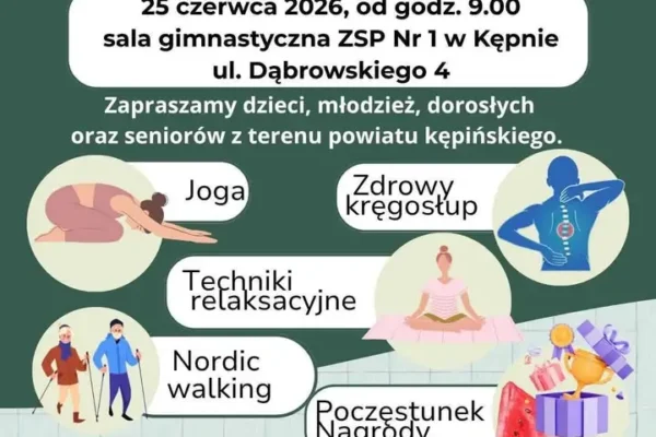 Zajęcia integracyjne z Nordic Walking i technikami relaksacyjnymi w Kępnie