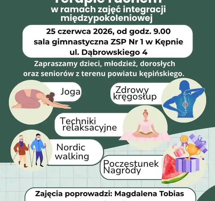 Zajęcia integracyjne z Nordic Walking i technikami relaksacyjnymi w Kępnie