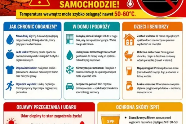 Uwaga na upały! Jak bezpiecznie przetrwać gorące dni