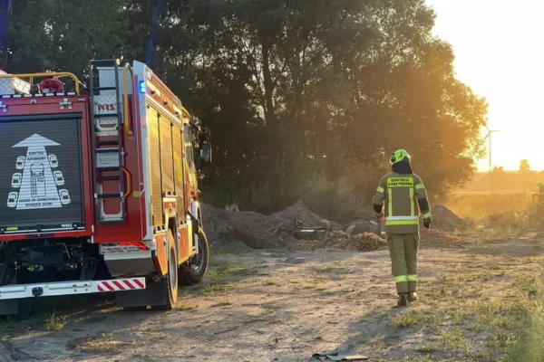 Pożar śmieci w Jankowach – interwencja strażaków