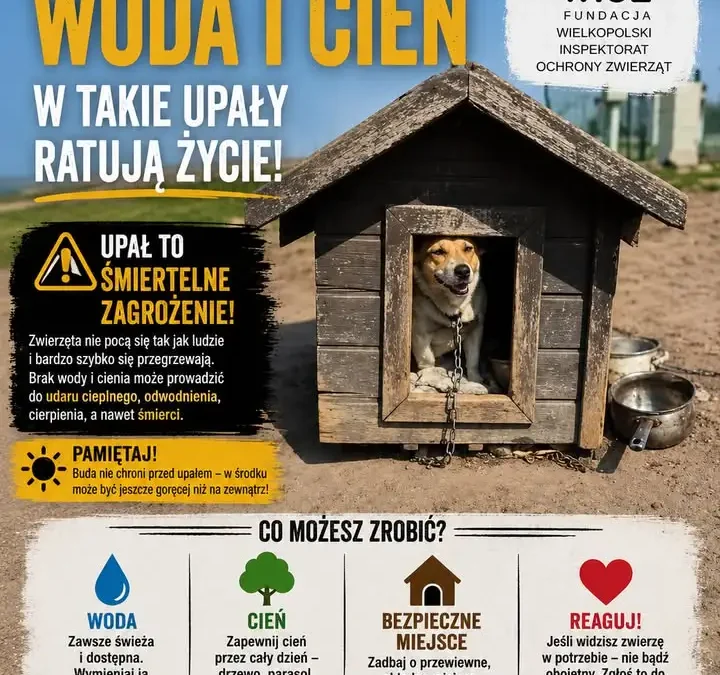 Fundacja WIOZ apeluje: chroń zwierzęta przed upałem