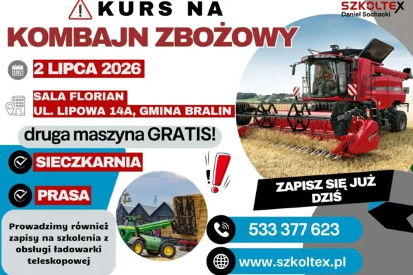 Szkolenia dla mieszkańców powiatu na wózki widłowe i maszyny rolnicze