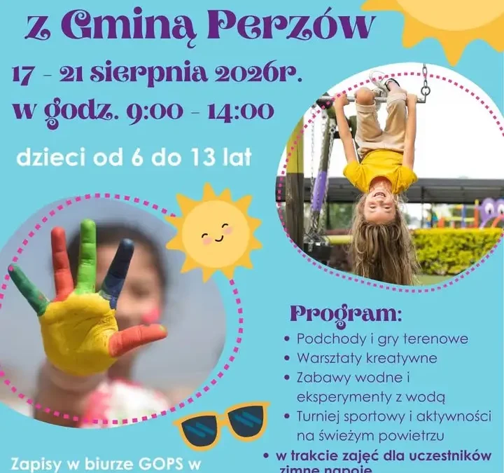 Wakacje z Gminą Perzów – zapisy w GOPS ruszają
