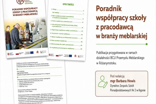 Dyrektor ZSP Nr 2 w Kępnie współautorką poradnika dla branży meblarskiej