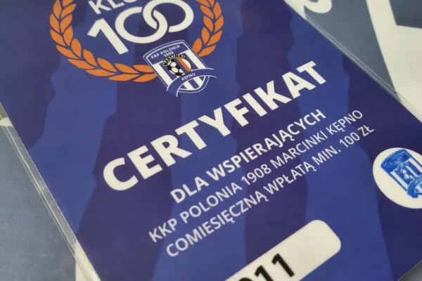 Polonia 1908 Marcinki Kępno wznawia akcję „Klub 100” – wspieraj klub od 100 zł miesięcznie