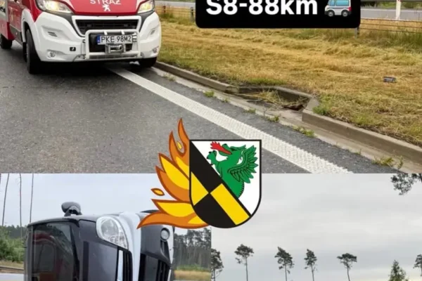 Kolizja na trasie S8 – interwencja służb w okolicach Perzowa