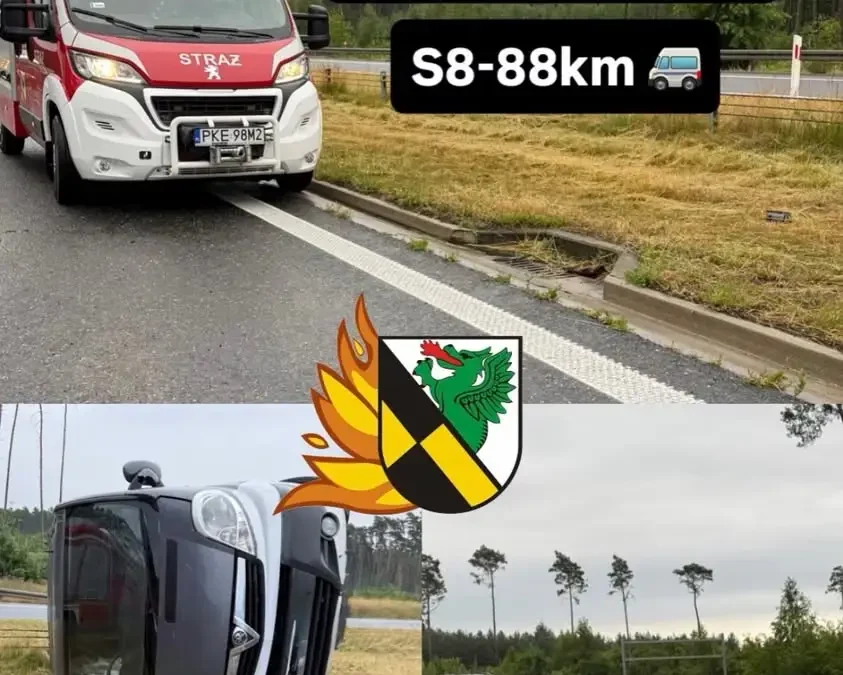 Kolizja na trasie S8 – interwencja służb w okolicach Perzowa