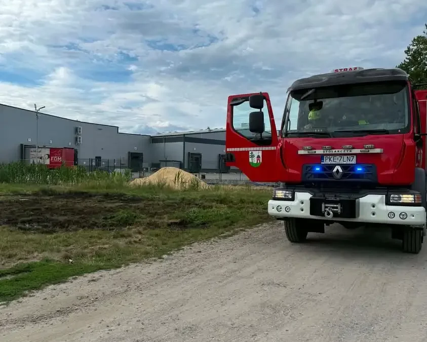 Pożar traw w Chojęcinie – interwencja OSP Bralin