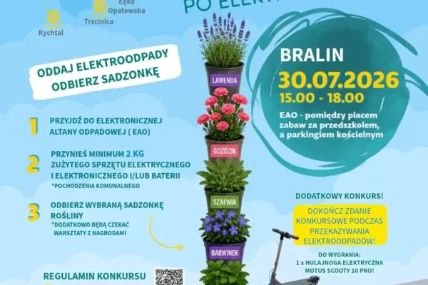 Wakacyjna zbiórka elektroodpadów w Bralinie – oddaj sprzęt, odbierz sadzonkę