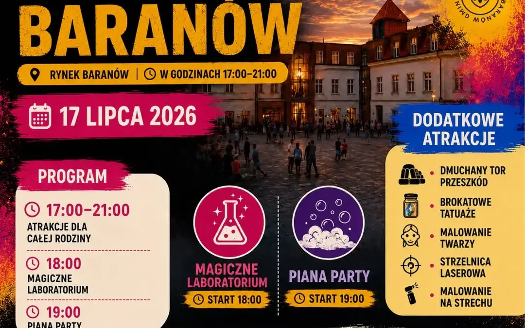 Dni i Wieczory Baranów: Piana Party i Magiczne Laboratorium na rynku