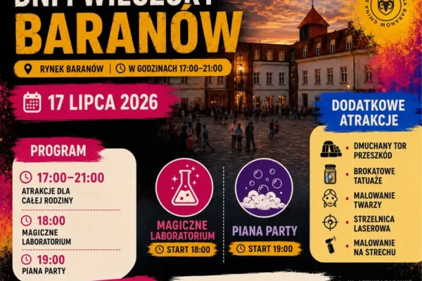 Dni i Wieczory Baranów: Piana Party i Magiczne Laboratorium na rynku