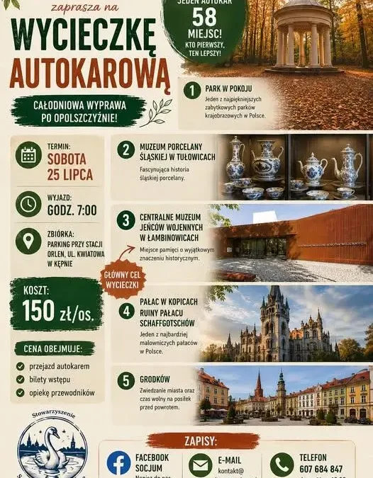 Wycieczka historyczno-krajoznawcza po Opolszczyźnie – zapisy trwają