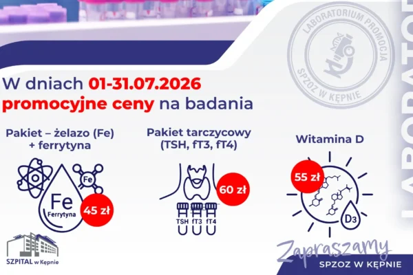 Promocyjne ceny badań laboratoryjnych w lipcu 2026 w Kępnie