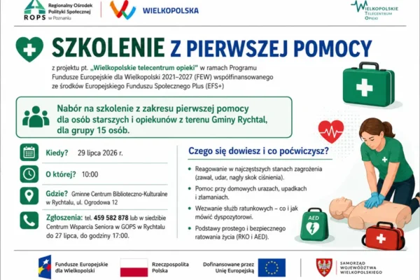 Szkolenie z pierwszej pomocy dla seniorów i opiekunów w Rychtalu