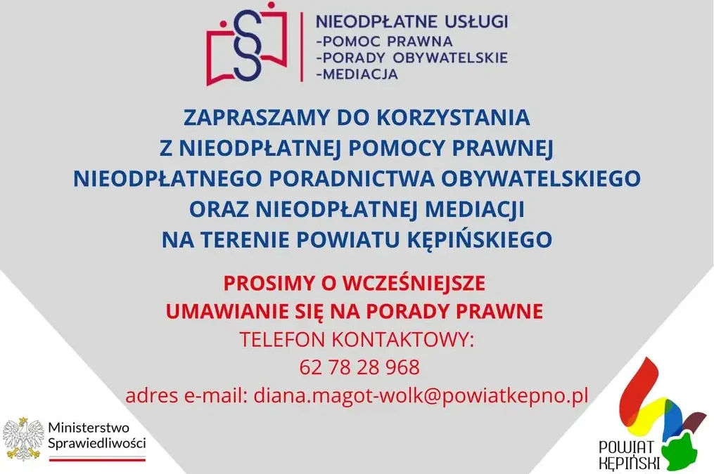 Nieodpłatna pomoc prawna w Kępnie – skorzystaj z bezpłatnych porad