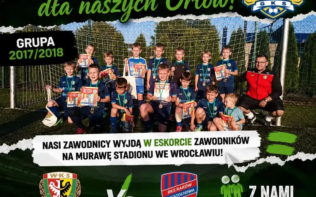 Młodzi piłkarze z Mroczenia wyprowadzą zawodników na mecz Ekstraklasy we Wrocławiu