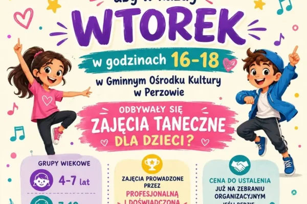 GOK Perzów planuje zajęcia taneczne dla dzieci – rodzice, wyraźcie swoje zdanie!