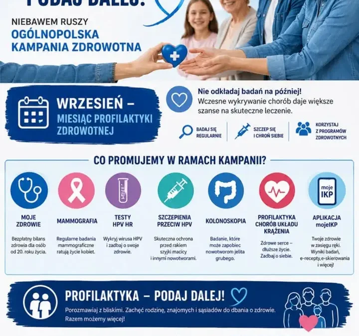 Rusza ogólnopolska kampania „Wrzesień – Miesiąc Profilaktyki Zdrowotnej”