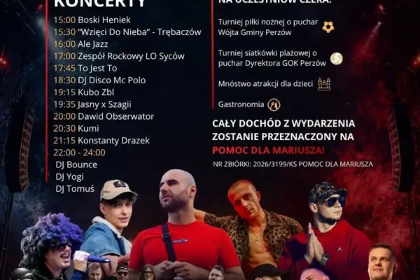 Festyn charytatywny w Perzowie dla Mariusza Szymczaka – 29 sierpnia
