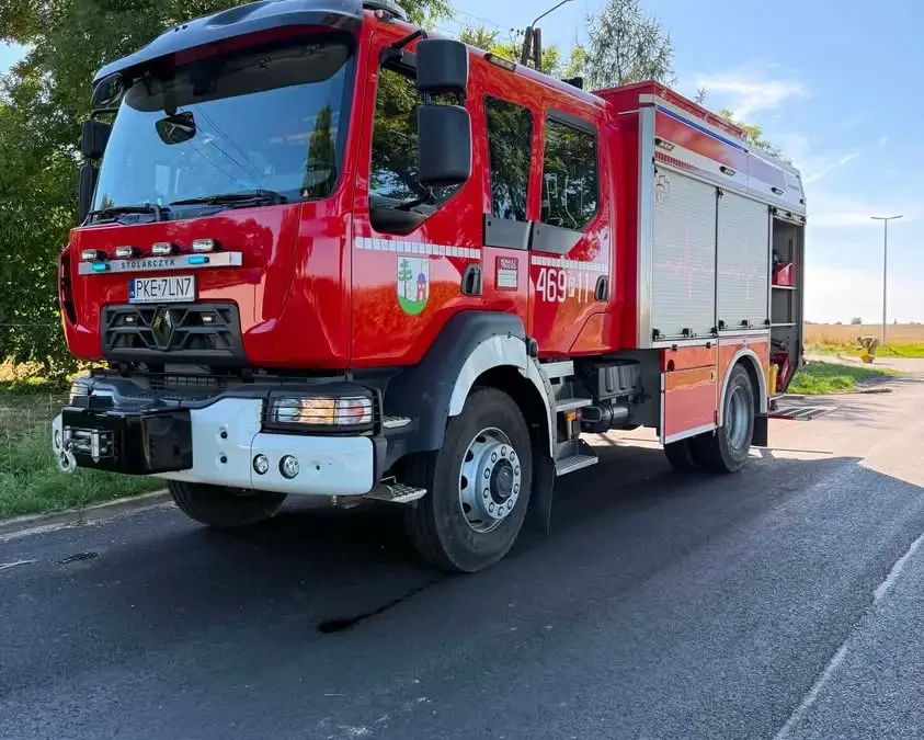Plama oleju w Nosalach – interwencja OSP Bralin