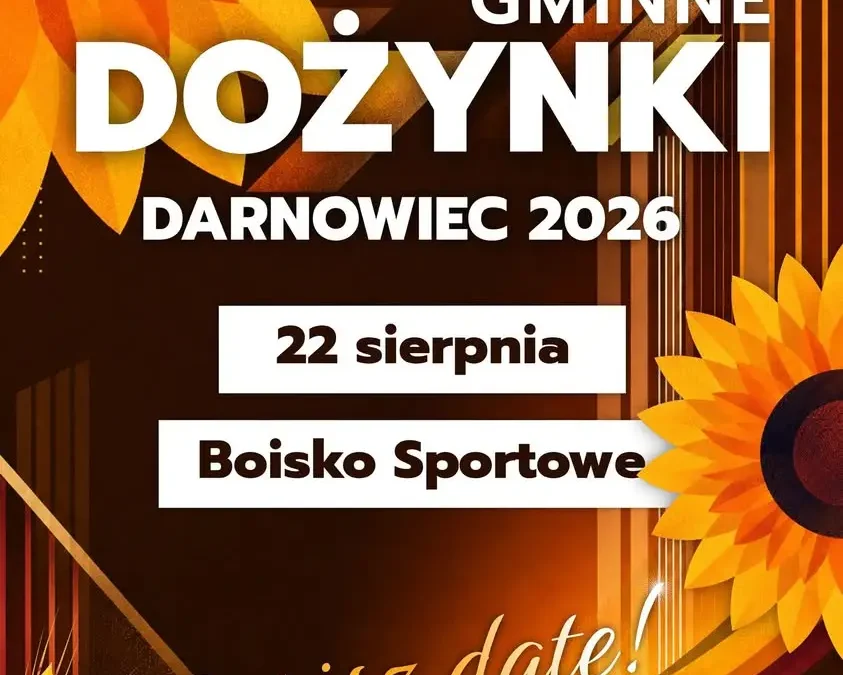 Gminne Dożynki 2026 w Darnowcu – święto plonów już w sobotę