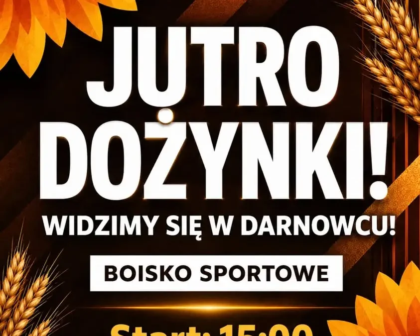 Gminne Dożynki 2026 w Darnowcu – już jutro! Sprawdź szczegóły