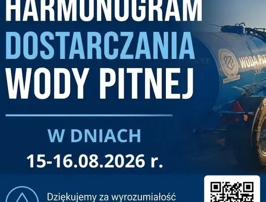 Bralin: Harmonogram dostaw wody pitnej na 15-16 sierpnia