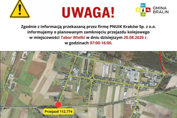 Utrudnienia na przejeździe kolejowym w Taborze Wielkim 20 sierpnia