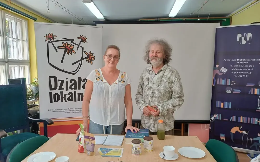 Wykład o zdrowym odżywianiu w bibliotece w Kępnie