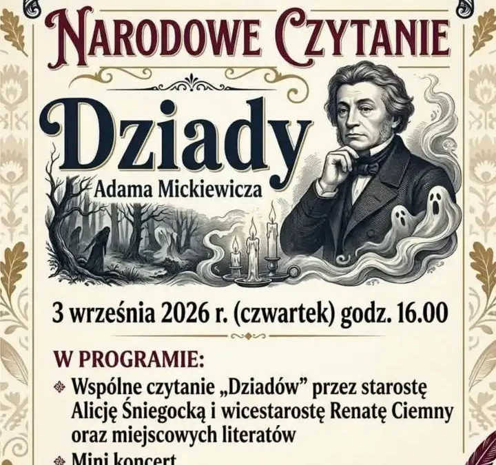Narodowe Czytanie „Dziadów” w Kępnie – spotkanie z literaturą i muzyką