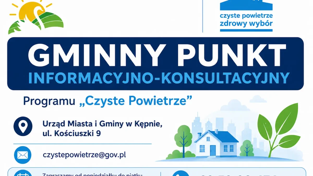 Kępno w czołówce programu Czyste Powietrze – ponad 13 mln zł dotacji dla mieszkańców