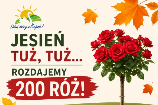 Jesienna akcja w Kępnie: oddaj odpady i odbierz różę