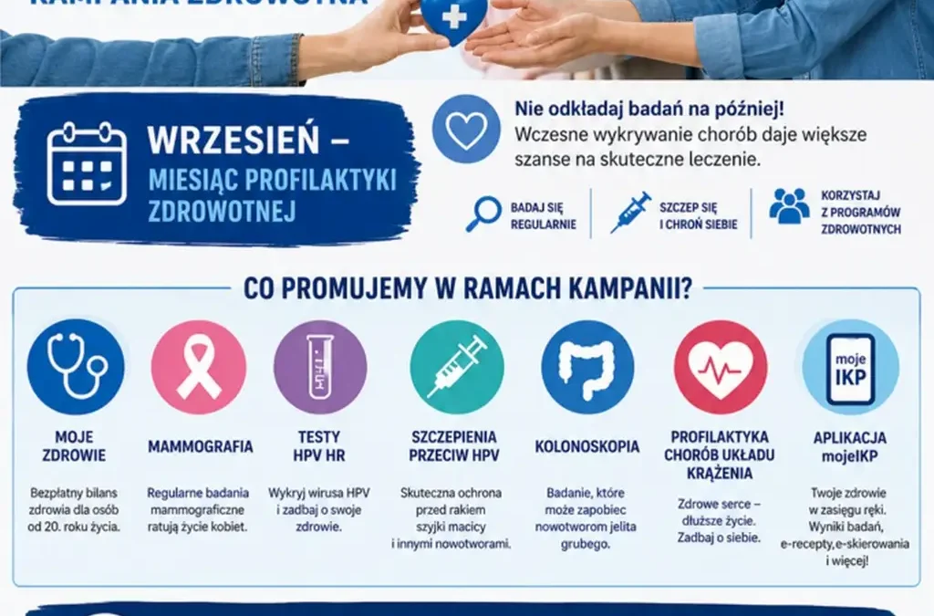 Rusza ogólnopolska kampania „Wrzesień – Miesiąc Profilaktyki Zdrowotnej”