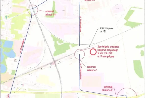 Utrudnienia na ul. Przemysłowej w Kępnie: zamknięcie przejazdu kolejowego od 8 do 11 września