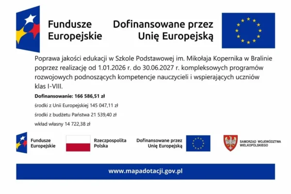 Gmina Bralin inwestuje w edukację: nowe zajęcia i sprzęt dla szkół