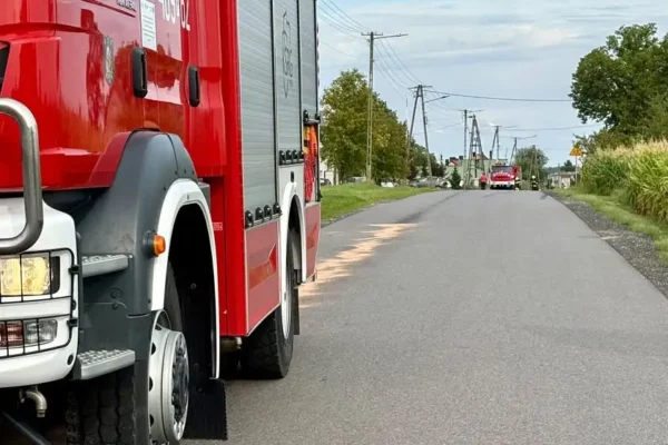 Plama oleju w Wielkim Buczku – interwencja OSP Rychtal i OSP Wielki Buczek