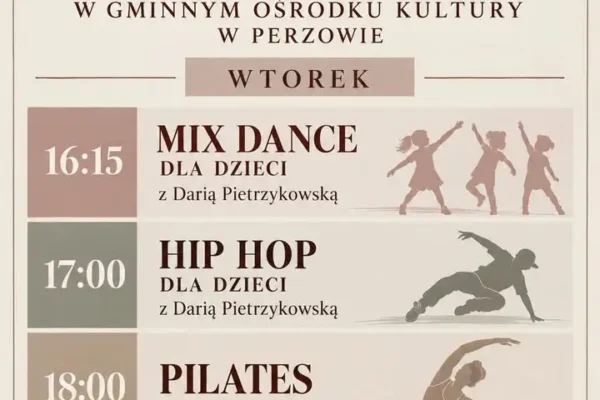 GOK Perzów zaprasza na zajęcia sportowo-ruchowe – nowy harmonogram