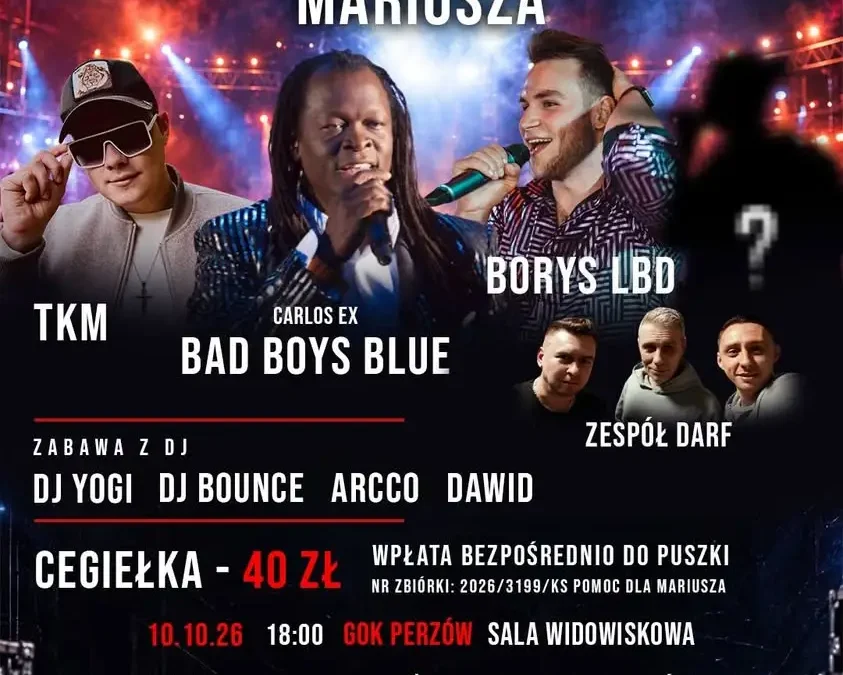 Perzów: charytatywny koncert dla Mariusza z gwiazdą Bad Boys Blue