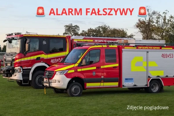 Fałszywy alarm w Słupi pod Kępnem – strażacy sprawdzali zgłoszenie o wypadku
