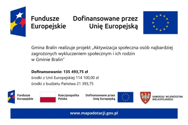 Gmina Bralin podsumowuje projekt aktywizacji społecznej. Ponad 190 osób objętych wsparciem