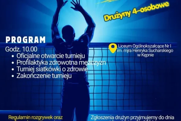 Turniej siatkówki o zdrowie „Męska Sprawa” w powiecie kępińskim