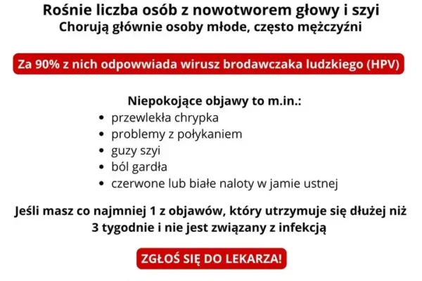 Kampania „Nie odbieraj sobie głosu” – profilaktyka nowotworów głowy i szyi