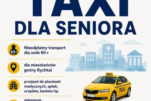 Bezpłatne „Taxi dla Seniora” w Gminie Rychtal – sprawdź, jak zamówić przejazd