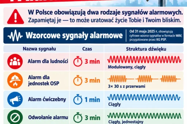 Sygnały alarmowe w Polsce – czy wiesz, co oznaczają? To może uratować życie