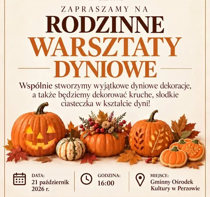 Rodzinne warsztaty dyniowe w Perzowie – ostatni dzień zapisów