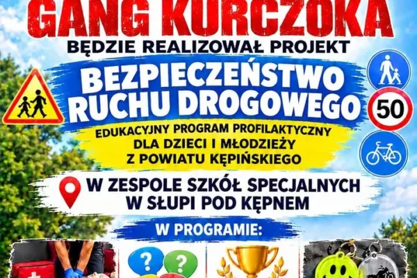 Gang Kurczoka uczy bezpieczeństwa w Słupi pod Kępnem