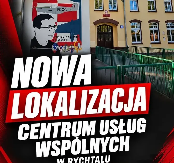 Centrum Usług Wspólnych w Rychtalu zmienia siedzibę – nowy adres przy ul. Kępińskiej 12